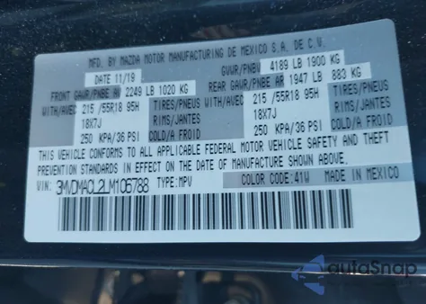 2020 Mazda Cx-30 Select Package из США, поврежденный, VIN 3MVDMACL2LM106788